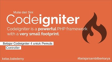 Tutorial Codeigniter 4 - #14 Controller