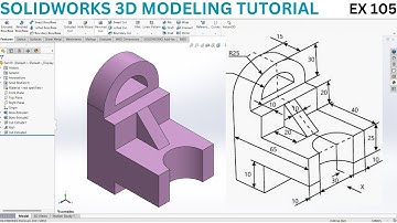 SolidWorks 3D Modeling Tutorial: Advanced Techniques - Example 106