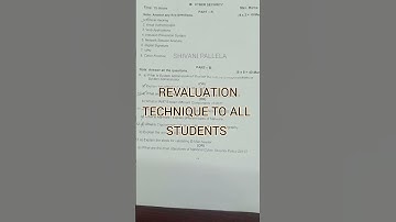 REVALUATION TECHNIQUE TO OSMANIA UNIVERSITY STUDENTS #education#ownvoice#@shivanipallela