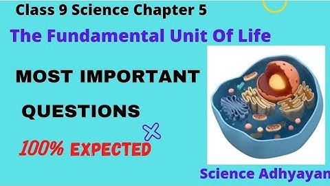 Most Important Questions Of Class 9 Science Chapter 5 | The Fundamental Unit Of Life#ScienceAdhyayan