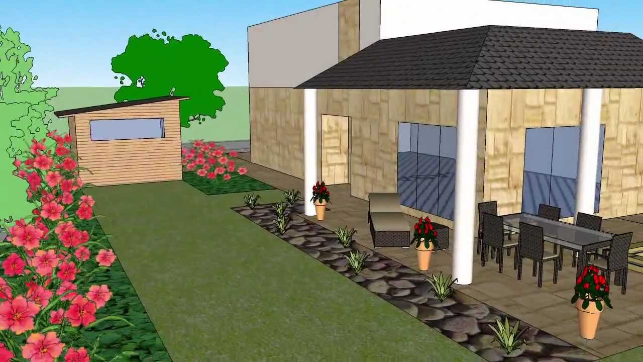 Garden Design 3D (SketchUp) - YouTube on Sketchup Garden Design
 id=24892