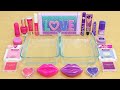 Pink vs Purple - Mixing Makeup Eyeshadow Into Slime ASMR