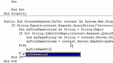 ASP. NET HttpHandlers: Create Source Code Viewer for ASP. NET Part 2 of 5