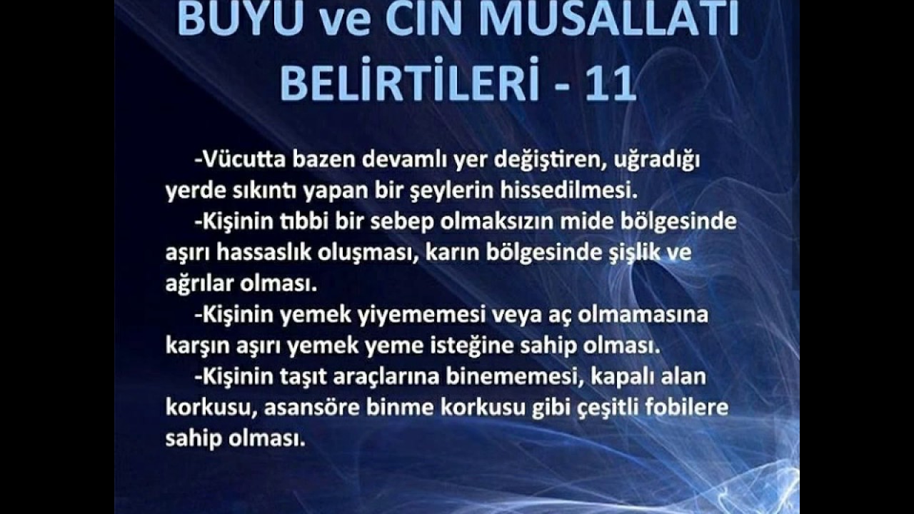 buyu cin musallat belirtileri tel0553 767 99 63 youtube