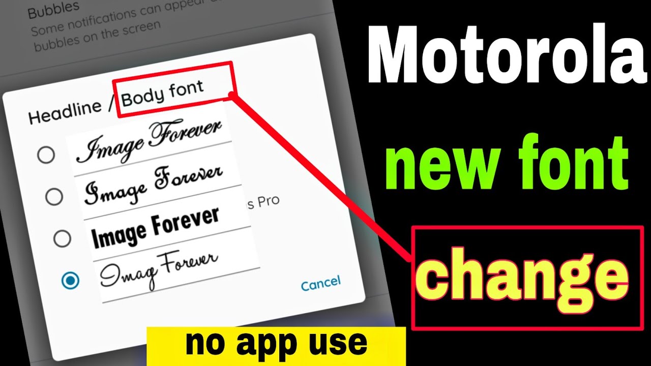 How To Change Font Style On Moto G7
