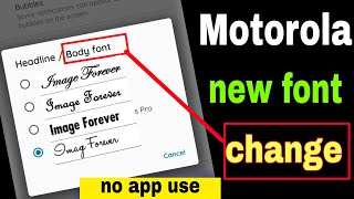 Motorola font change setting / motorola font style change without app , how to change font in moto screenshot 2