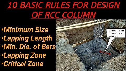 10 Basic Rules for Design of Column || Important points for Column Design|| Civil Engineering Videos