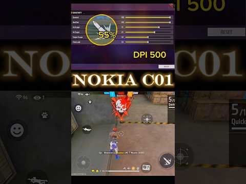 NOKIA C01 HEADSHOT SENSITIVITY FREE FIRE Shorts Youtubeshorts Shortvideo