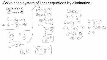 Solve Each System of Linear Equations by Elimination (Linear Combination)