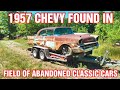 ABANDONED 1957 Chevy Belair RESCUED From Classic Car Junkyard - Tons Of Cool Cars!