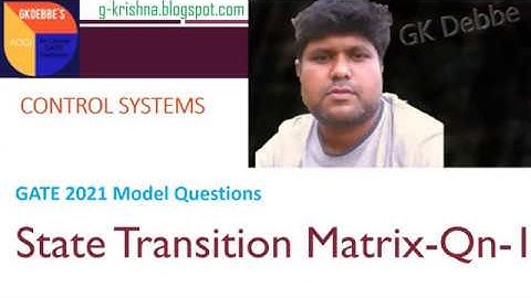 GATE-2021 Model Questions-Control Systems-State Transition Matrix-Question 1
