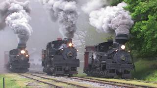 Cass Railfan Weekend 2009:  Western Maryland Steam and Diesel