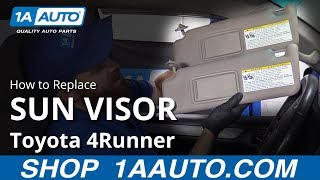 Buy now! new sun visor from 1aauto.com http://1aau.to/ia/tyisv00011 in
the video, 1a auto shows how to remove and replace a worn or damaged
visor. vi...