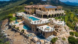 $9,995,000! Palatial mountaintop estate in El Cajon, California offers a unique and stunning view