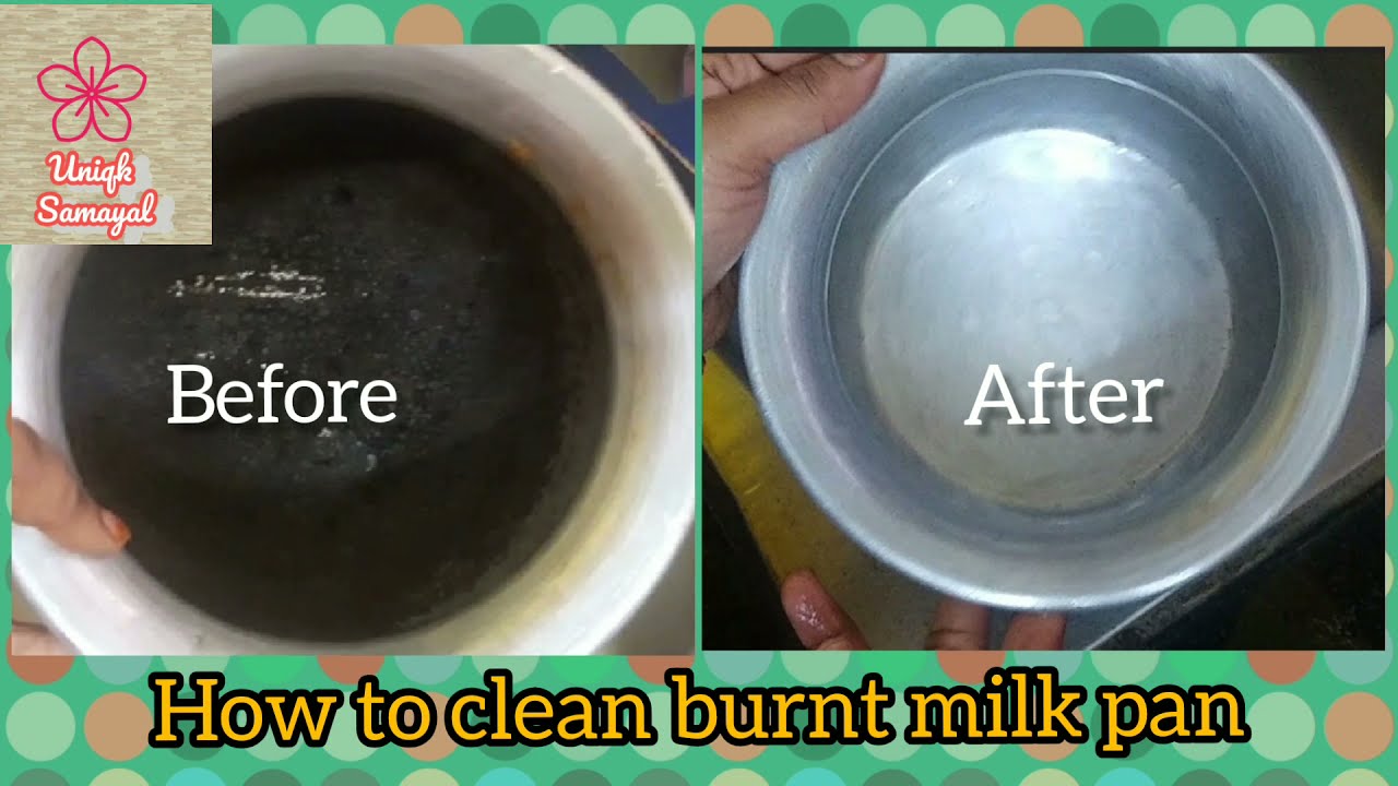 How to clean burnt milk pan/vessel easy cleaning கருகிய பால்