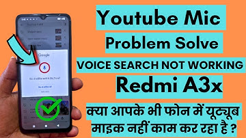 Redmi A3x youtube voice problem || Tap to try again|| Youtube mike problem in redmi a3x