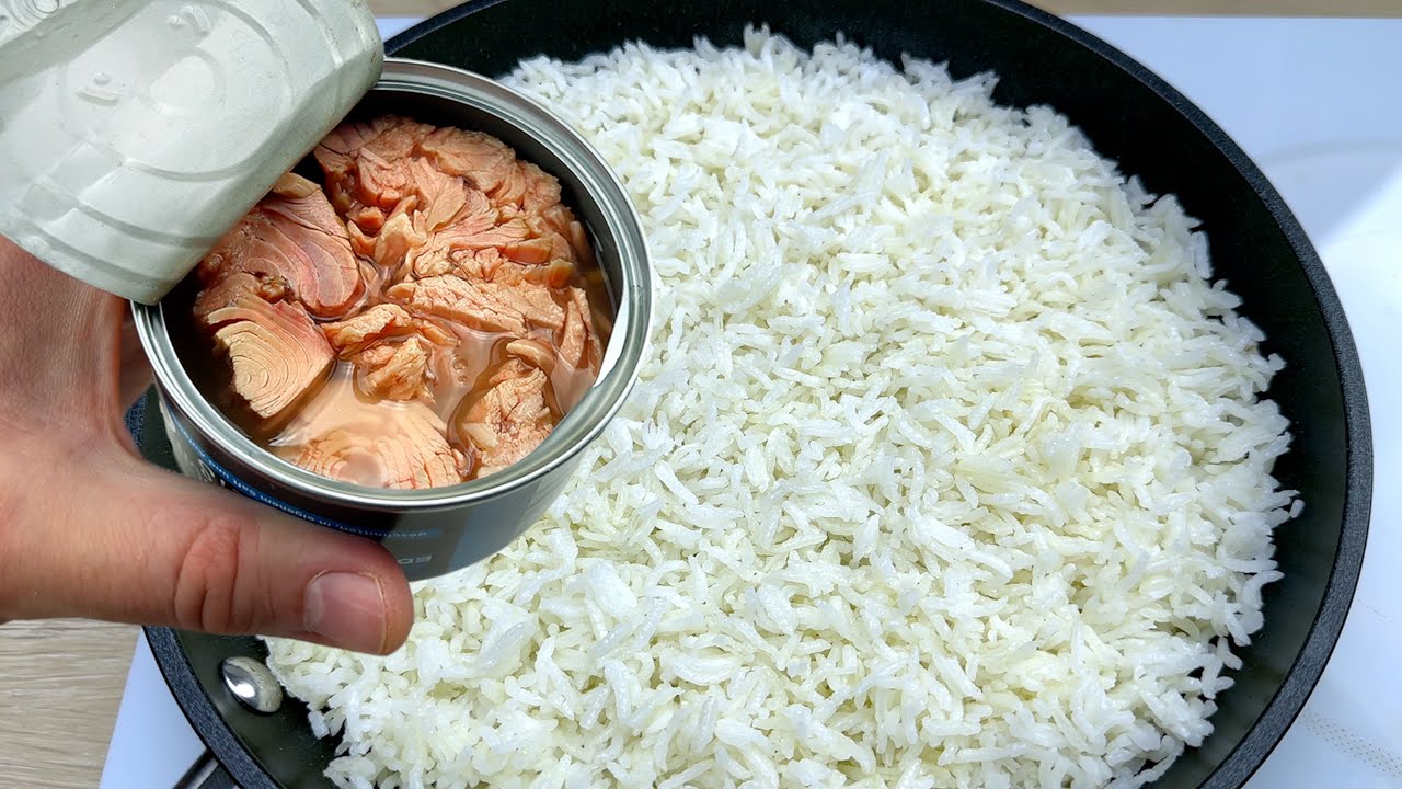 Просто положить консервированный тунец в рис? Это блюдо такое простое, но такое вкусное! # 307