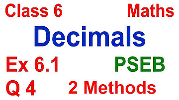 Q 4 | Ex 6.1 | Class 6 | Decimals | Chapter 6 | PSEB | Maths