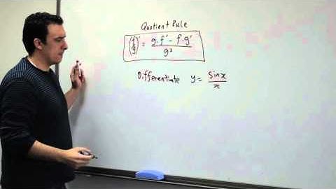 Engineering Mathematics - Calculus Lesson 9 Differentiation Using Quotient Rule Part 2
