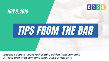 CCSK Law Tips from the Bar 11.06.18