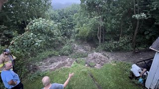 Caught on video: Landslide near Lowville apartment