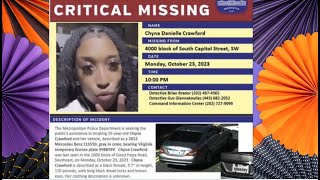 Urgent Search for missing 25 years old Chyna Crawford.