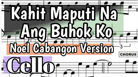 Kahit Maputi Na Ang Buhok Ko Cello or Trombone Sheet Music Backing Track Play Along I Noel Cabangon