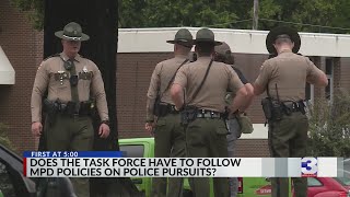 Does the task force have to follow MPD's pursuit policies?