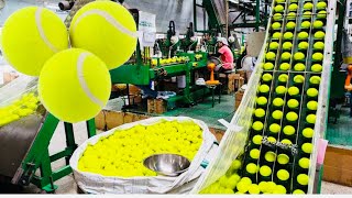How Tennis Balls are Made\\\\The Making of a Champion Tennis Ball Secrets Revealed!
