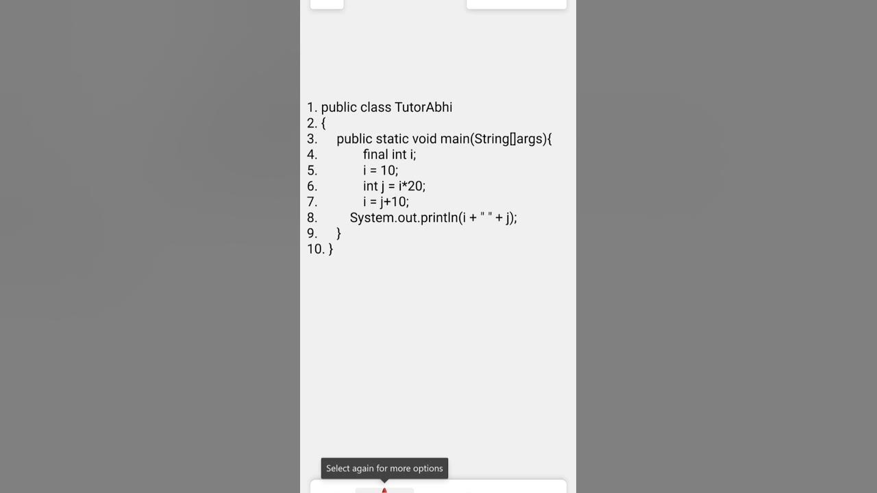 Java mcq interview question javainterview javamcq 
