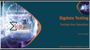 7. Validation of Hive Operations