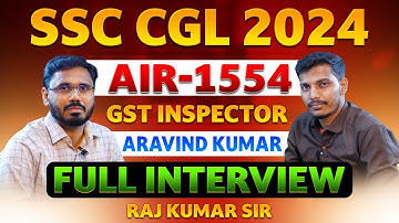 My Preparation journey from Zero to Hero in SSC CGL A Special Interview with Aravind by Rajkumar sir