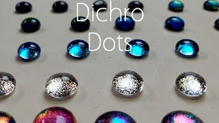 Dichroic glass dots~Start to finish~kiln fire Earrings/jewelry making endless colors fused glass