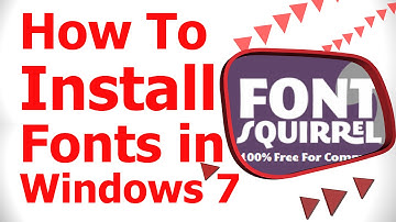How To Install Fonts in Windows 7