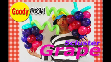 【バルーンアート Balloon Art】 ぶどうの飾り 🍷 ワイン Grape balloon 🍇 ブドウ 🍃 葡萄の作り方【かねさんのバルーンアート】