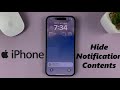 How to hide content in notification (IPhone)