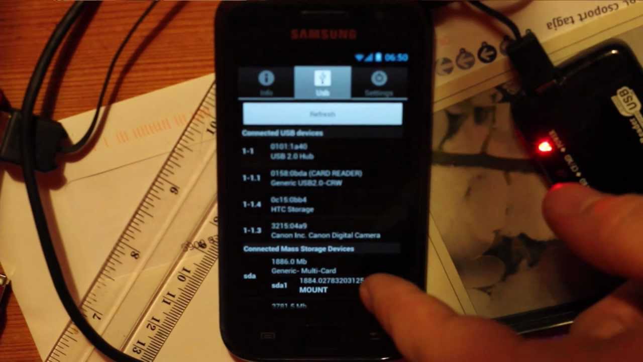 uhyre Frem Finde på USB Host mode on Samsung Galaxy S (i9000) - YouTube