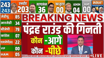 15th Round Counting Bihar Election 2025 Result LIVE: गिनती जारी | BJP | NDA | RJD | Mahagathbandhan