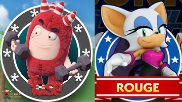 Oddbods Turbo Run Vs Sonic Dash - FUSE Vs ROUGE - Gameplay Walkthrough