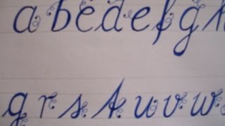 cursive fancy letters - how to write cursive fancy lower case