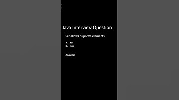 Set allows duplicate elements or not |Java interview question| #shorts