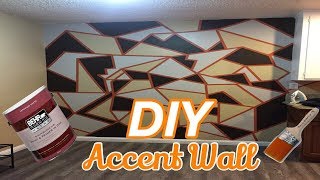 Quick Fall-Inspired DIY Geometric Accent Wall