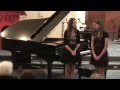 Melody & Violet Sparks Piano Recital Piano Duet "Two Guitars" December 2013