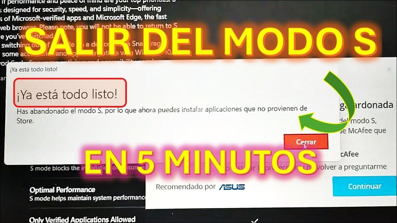 Como Quitar Modo S en Windows 10/ Win11 (Desactivar MODO S ) TIENDA MS