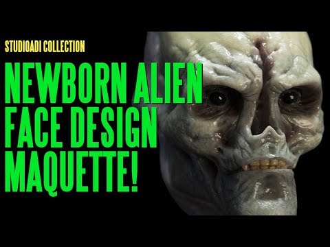 The studioADI Collection - Newborn Alien Face Design Maquette