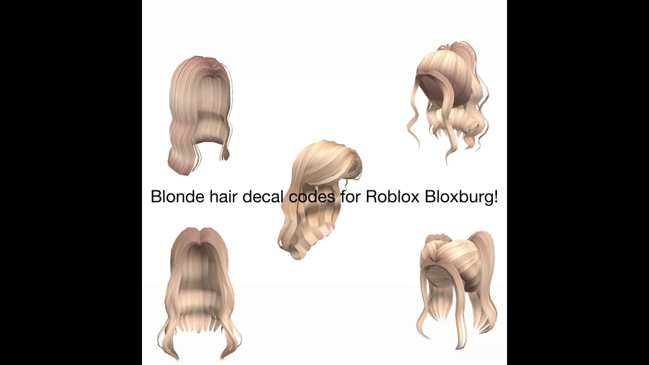 Blonde hair decal codes for Roblox Bloxburg! - YouTube