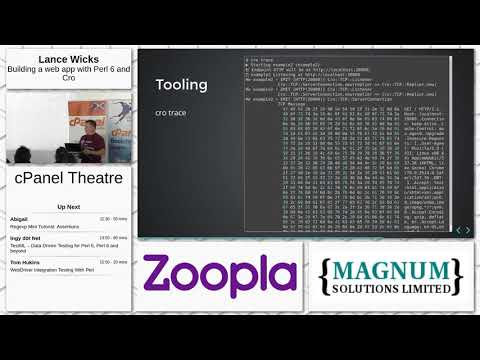 Day 2: cPanel Theatre: Lance Wicks - Building a Web App and Perl 6 and Cro