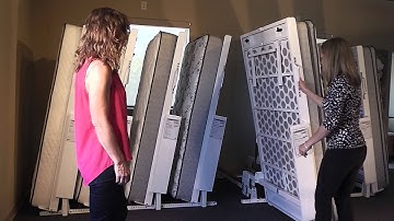 RoyRack Display Video Select-a-mat mattress storage and display rack.
