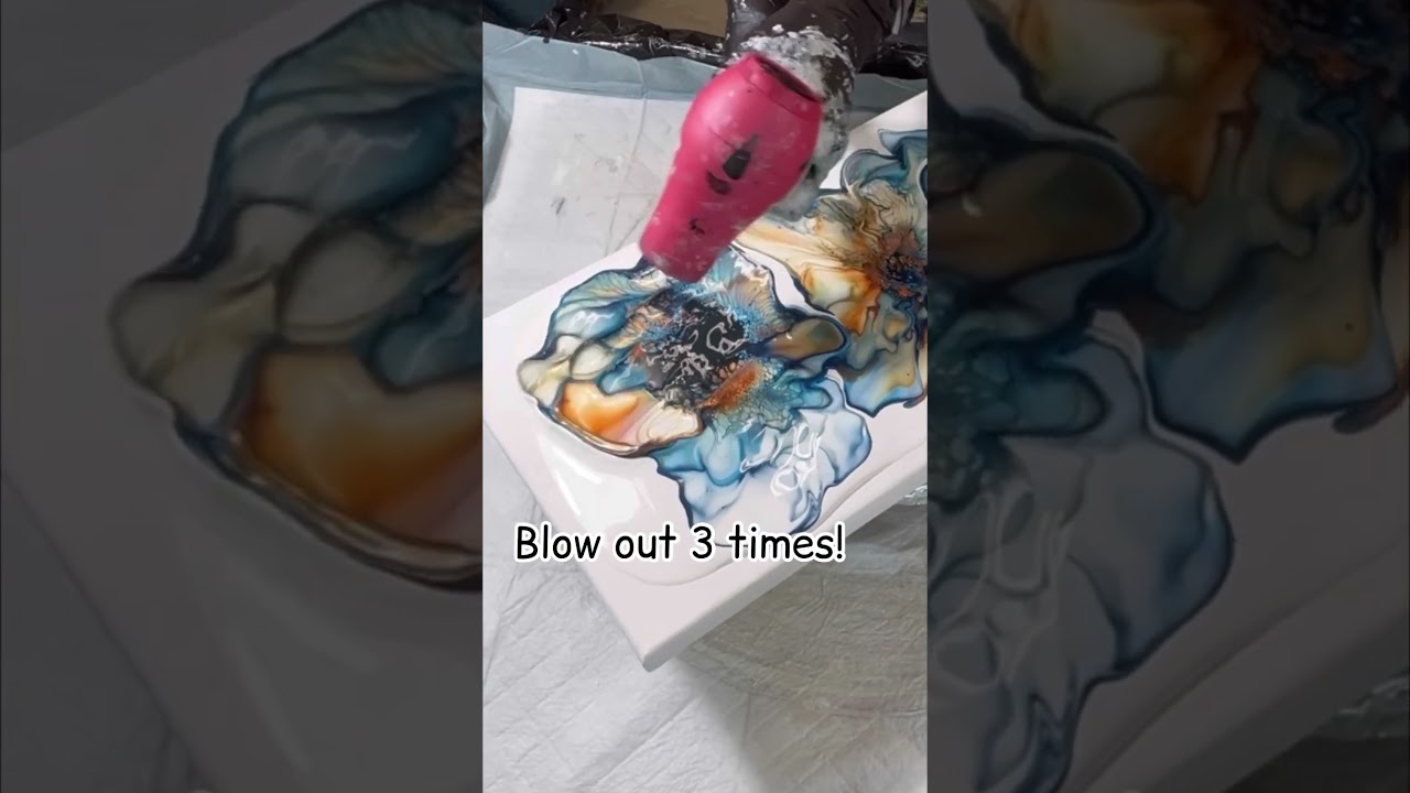 Acrylic Painting, Abstract Art, Fluid Art, Deconstructed Bloom