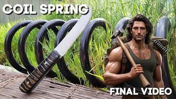 FORGING A KNIFE FROM COIL SPRING (FINAL VIDEO)